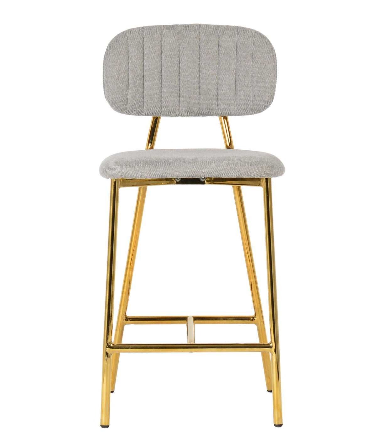 Ariana Grey Counter Stool with Gold Legs - Set of 2 by TOV Furniture at Eve Furniture