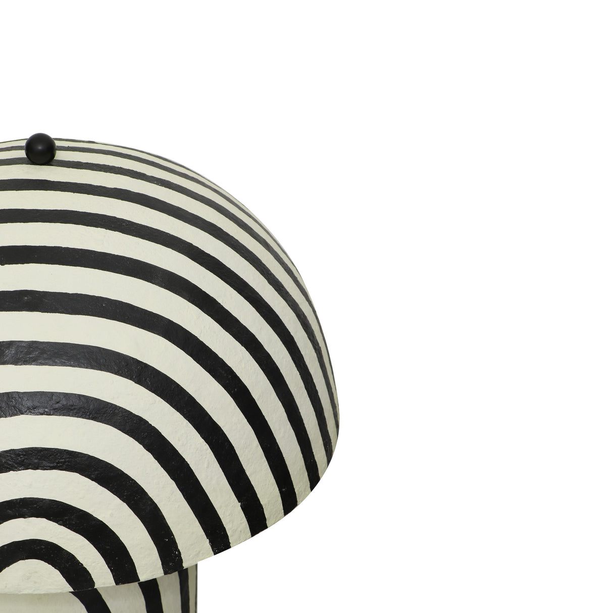 Maiori Black Striped Papier Mache Floor Lamp by TOV Furniture at Eve Furniture