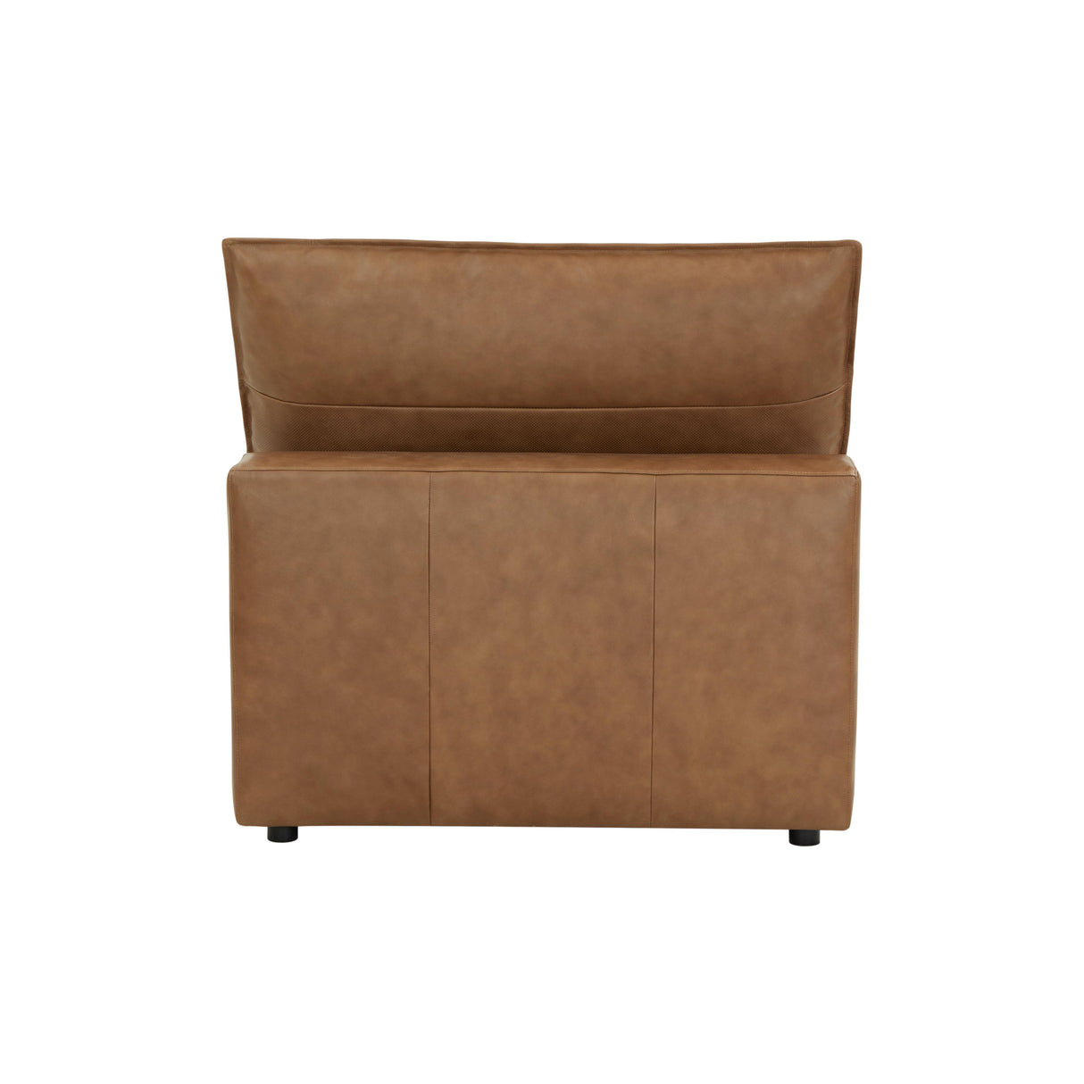 Cali Brown Leather Modular Armless Chair by TOV Furniture at Eve Furniture