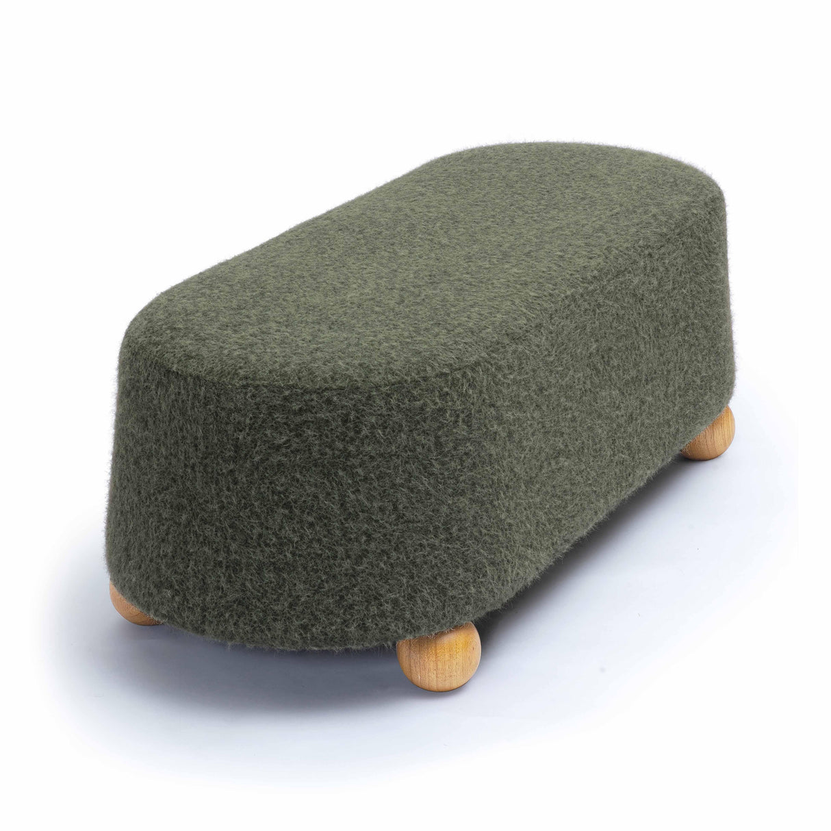 Jaine Loose Mohair Large Ottoman by TOV Furniture at Eve Furniture