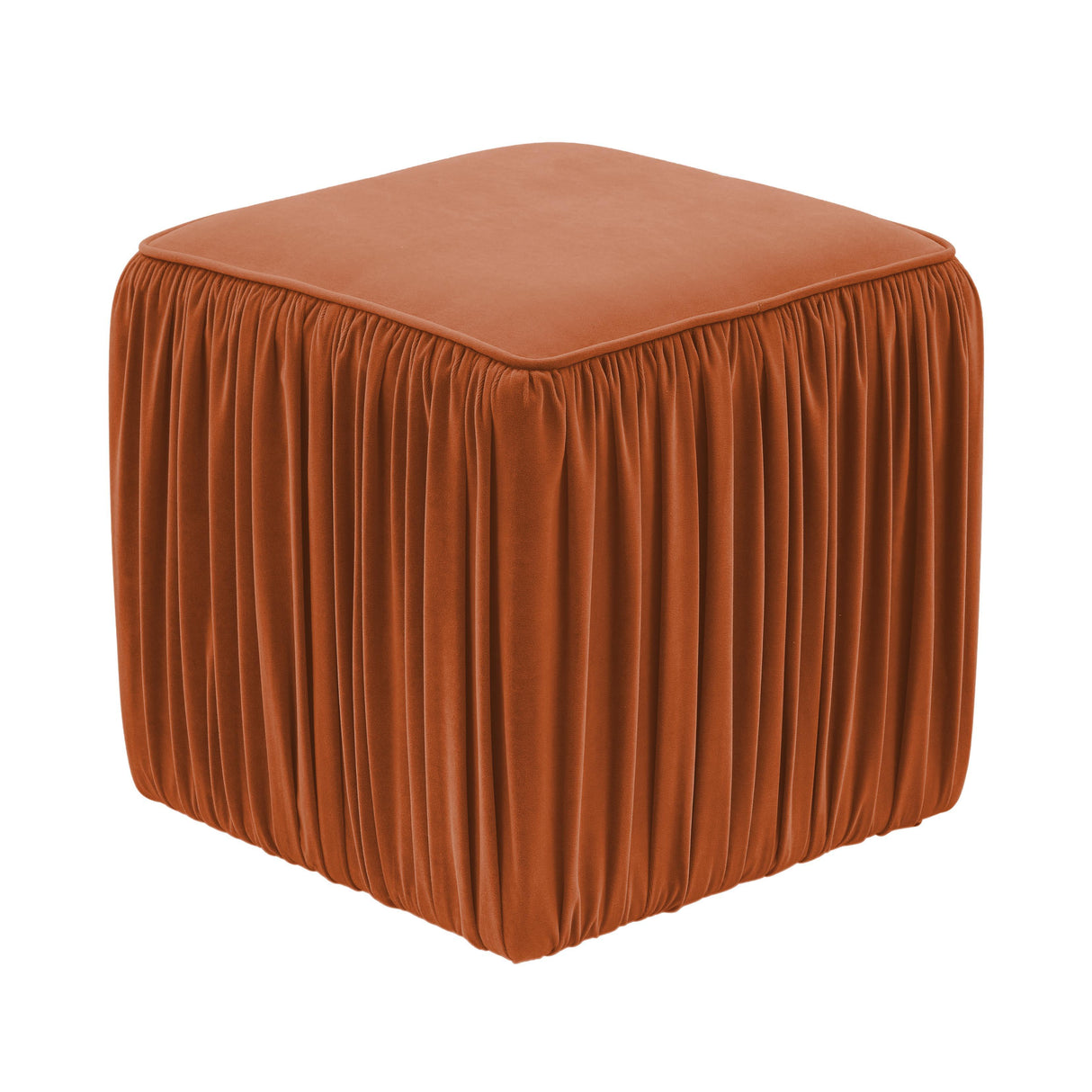 Morgan Pleated Velvet Ottoman by TOV Furniture at Eve Furniture
