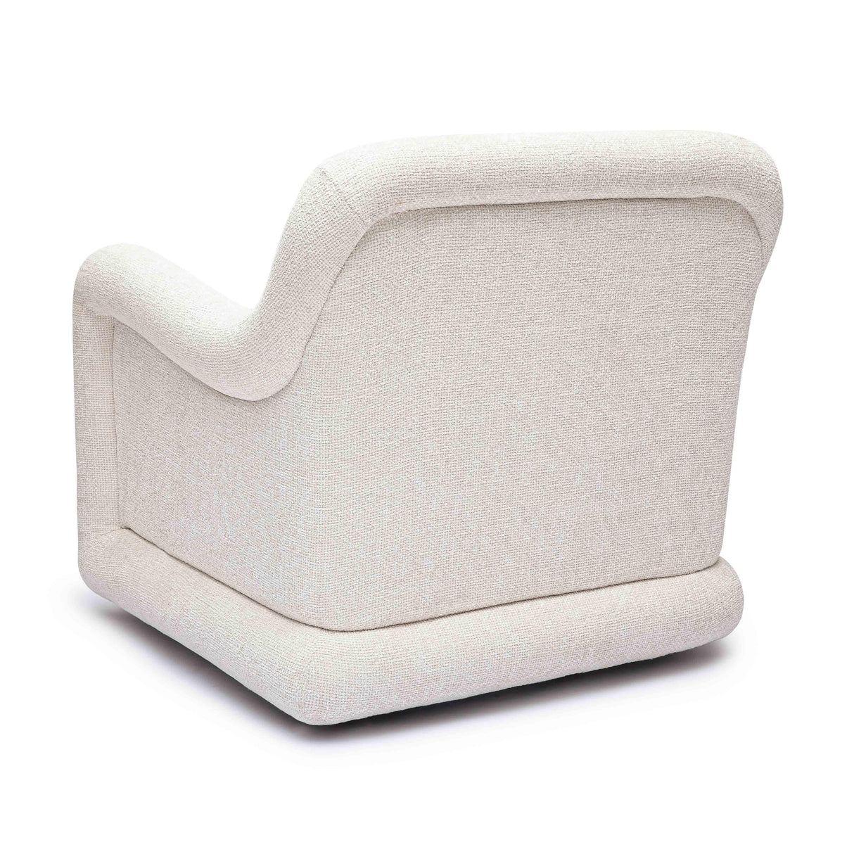 Charli Cream Basketweave Chenille Swivel Chair by TOV Furniture at Eve Furniture