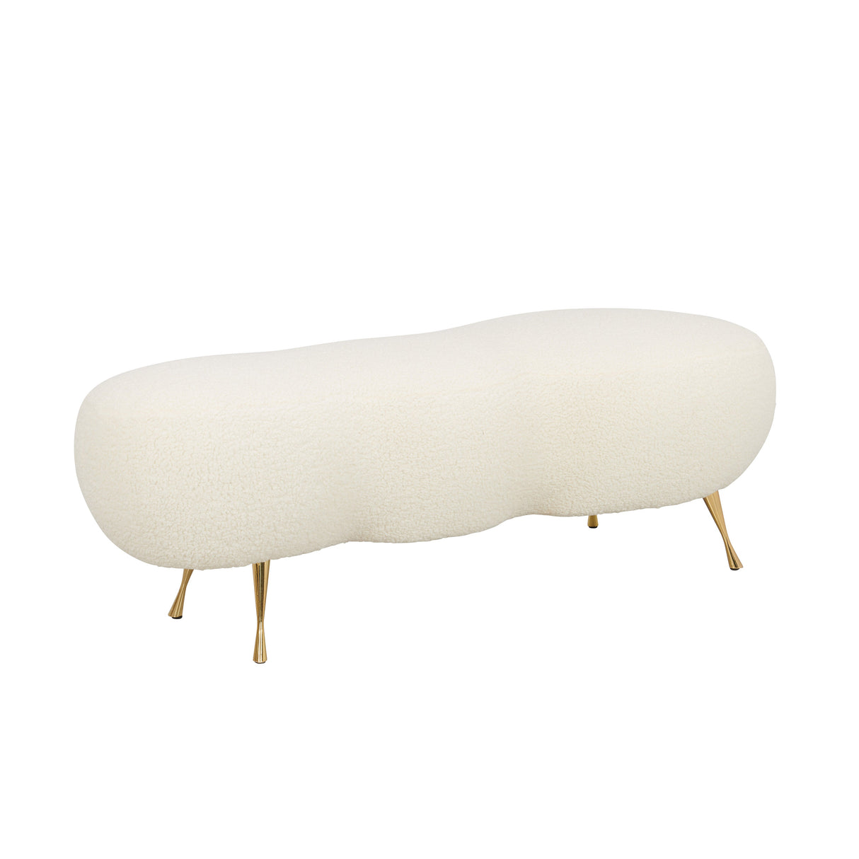 Welsh Faux Shearling Bench by TOV Furniture at Eve Furniture