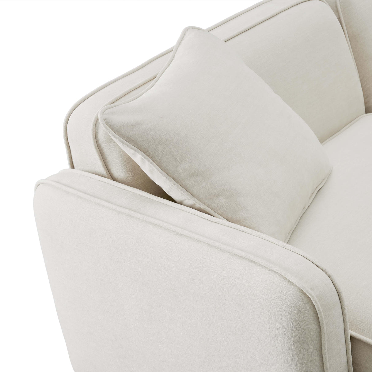 Travie Sand Upcycled Linen Modular Sofa by TOV Furniture at Eve Furniture