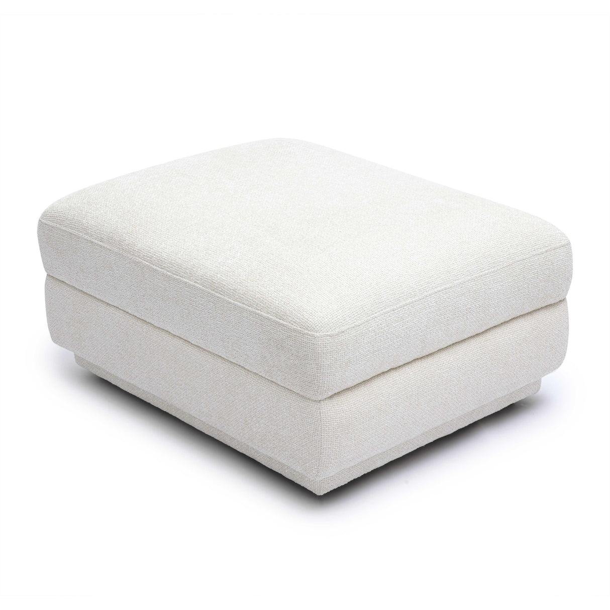 Perry Cream Chenille Modular Ottoman by TOV Furniture at Eve Furniture