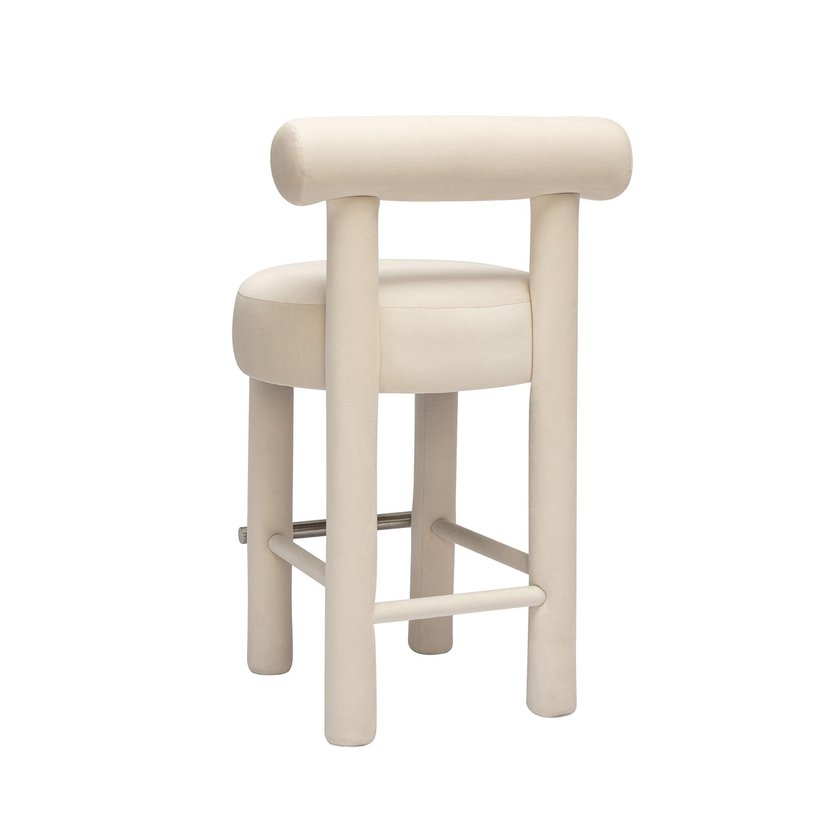 Carmel Cream Velvet Counter Stool by TOV Furniture at Eve Furniture