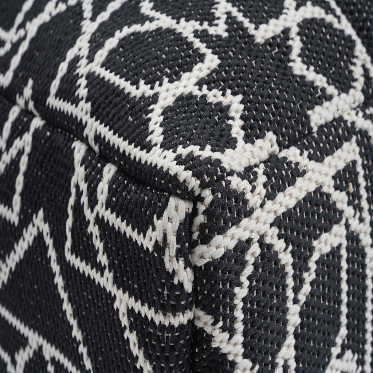 Chiara Indoor / Outdoor Black Accent Pouf by TOV Furniture at Eve Furniture