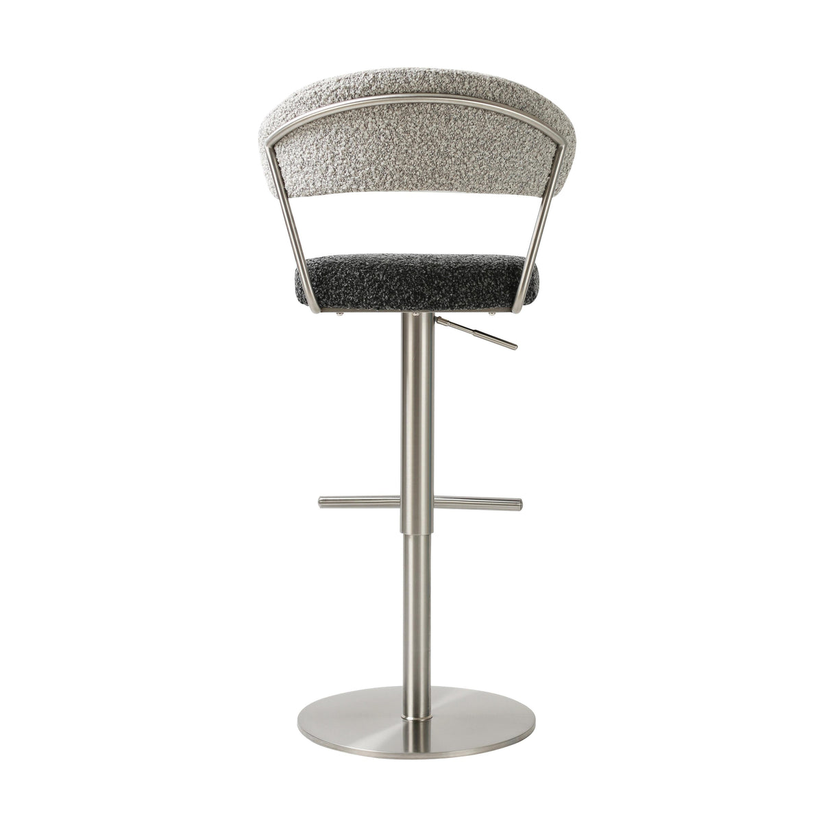 Cosmo Black and Grey Boucle Adjustable Stool by TOV Furniture at Eve Furniture