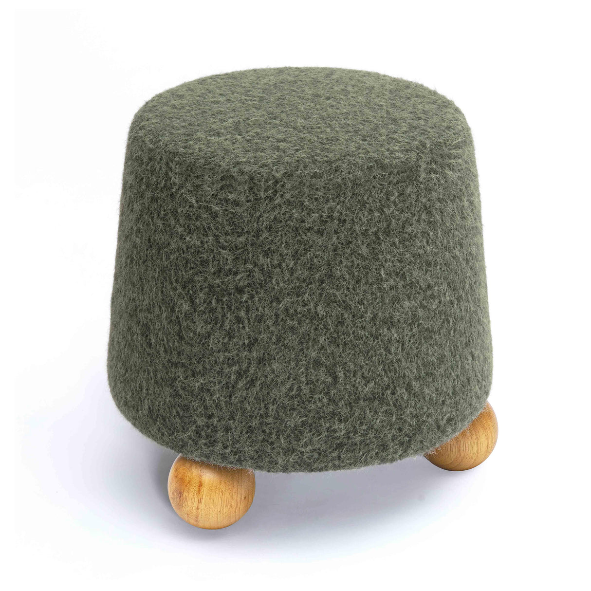 Jaine Loose Mohair Stool by TOV Furniture at Eve Furniture