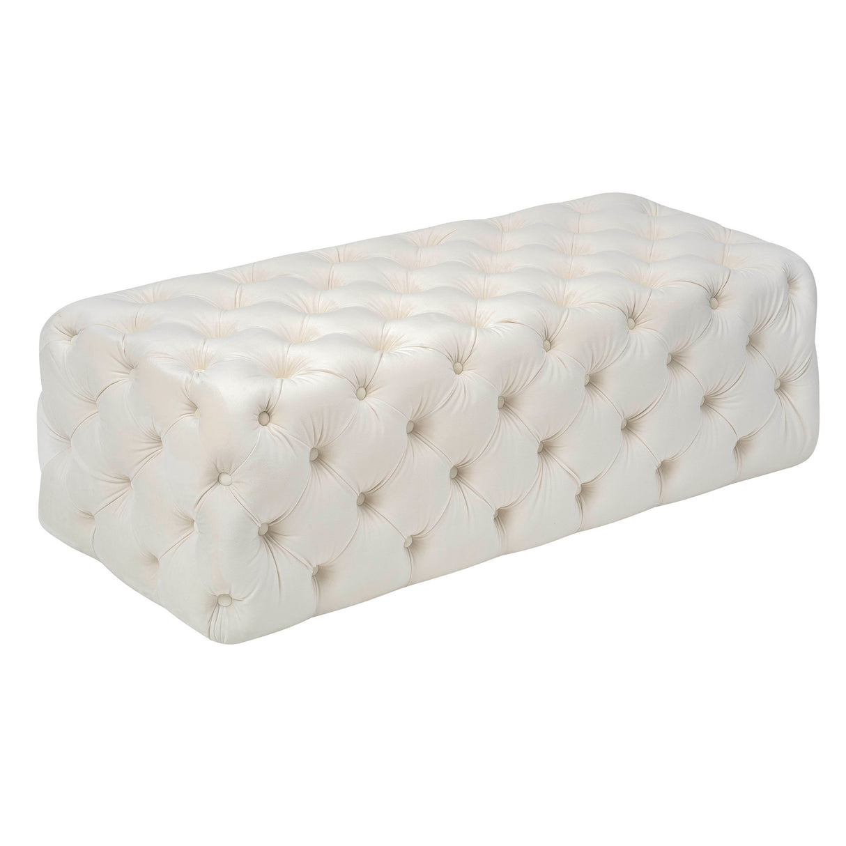 Kaylee Velvet Ottoman by TOV Furniture at Eve Furniture