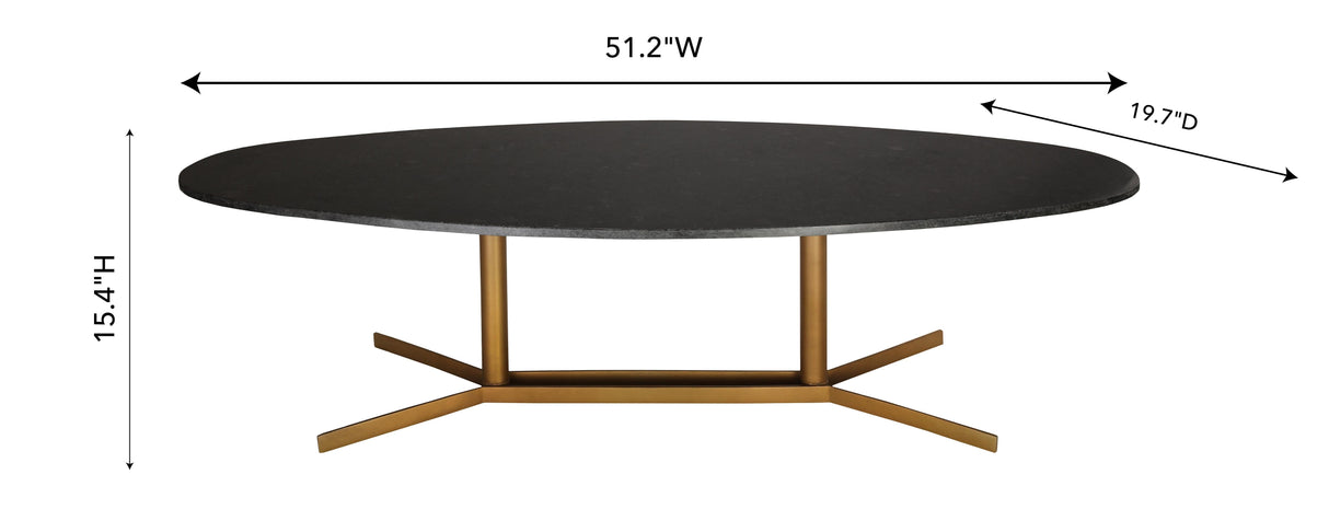 Gemma Black Marble Coffee Table by TOV Furniture at Eve Furniture