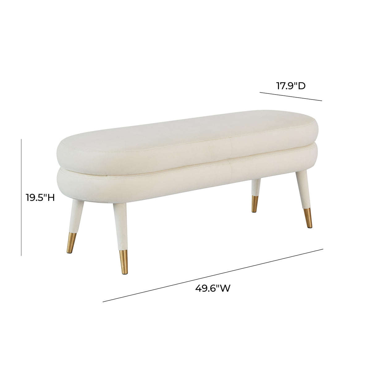 Betty Velvet Bench by TOV Furniture at Eve Furniture