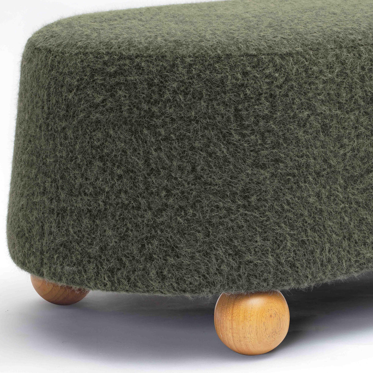 Jaine Loose Mohair Large Ottoman by TOV Furniture at Eve Furniture