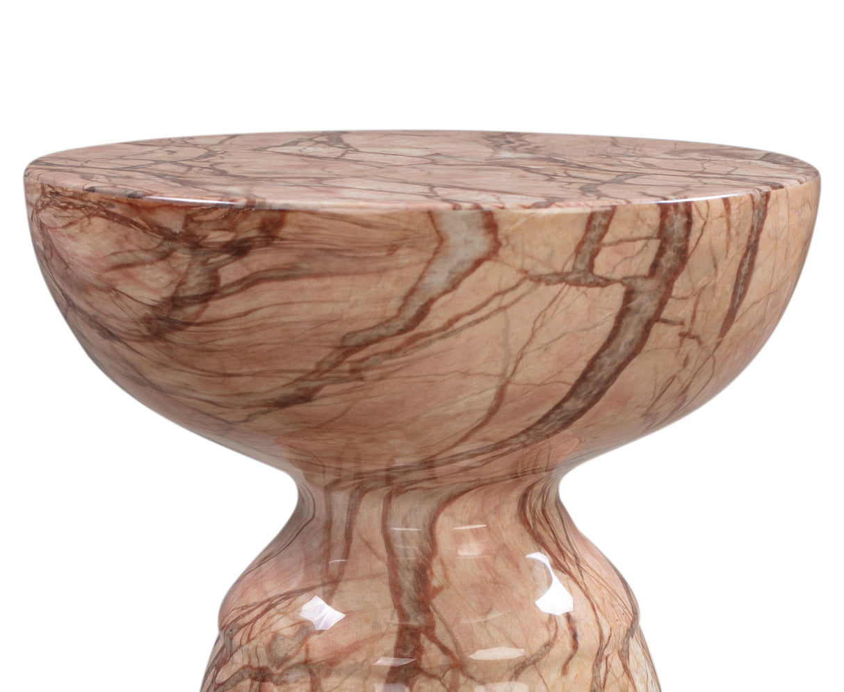 Rue Marble Indoor / Outdoor Round Side Table by TOV Furniture at Eve Furniture