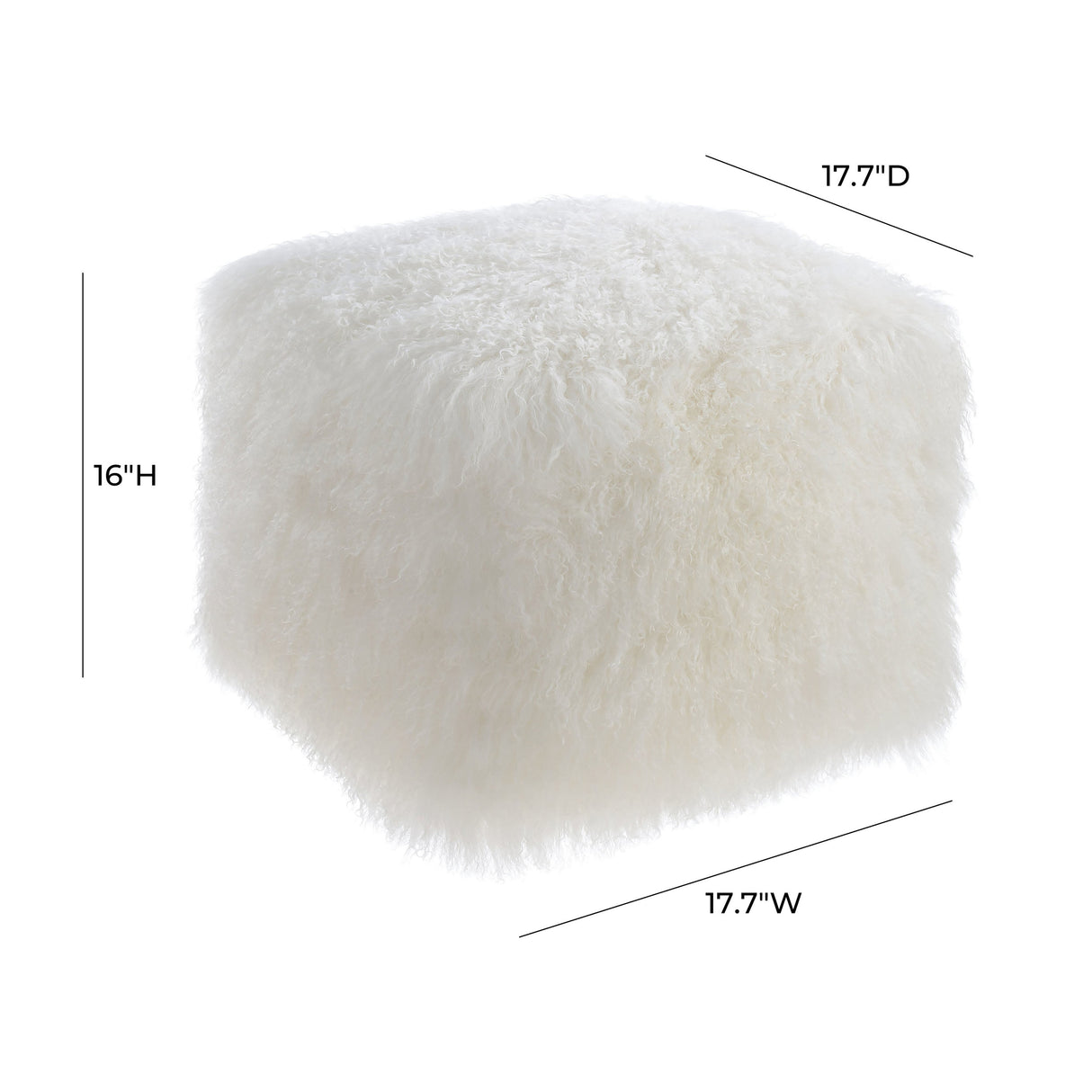 Tibetan Sheep Pouf by TOV Furniture at Eve Furniture