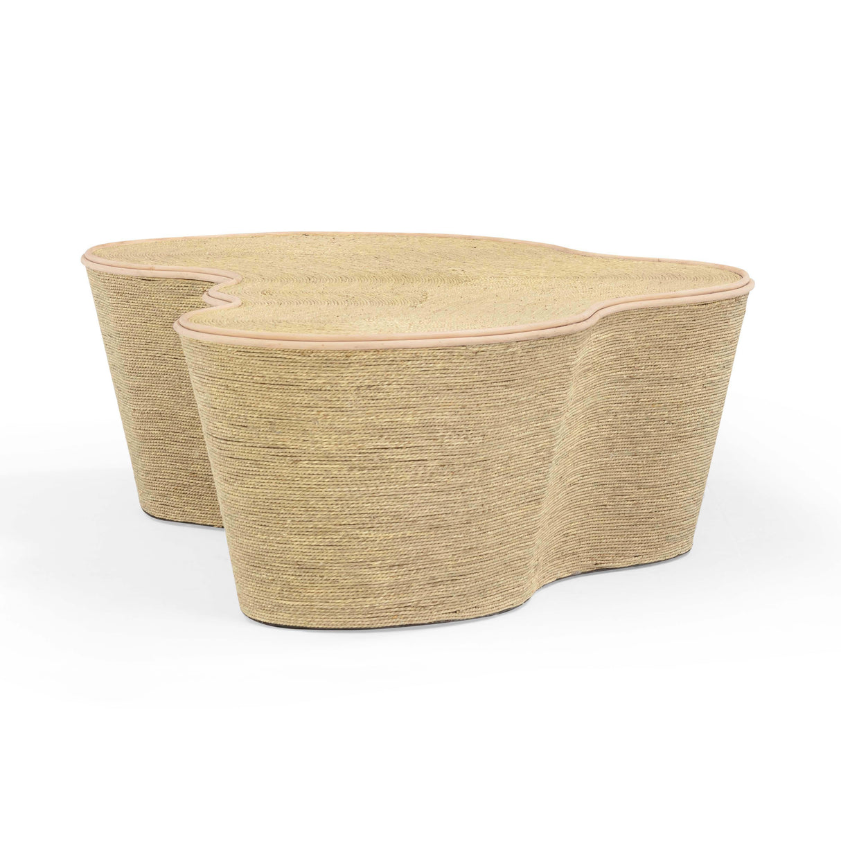 Slab Natural Seagrass Coffee Table by TOV Furniture at Eve Furniture