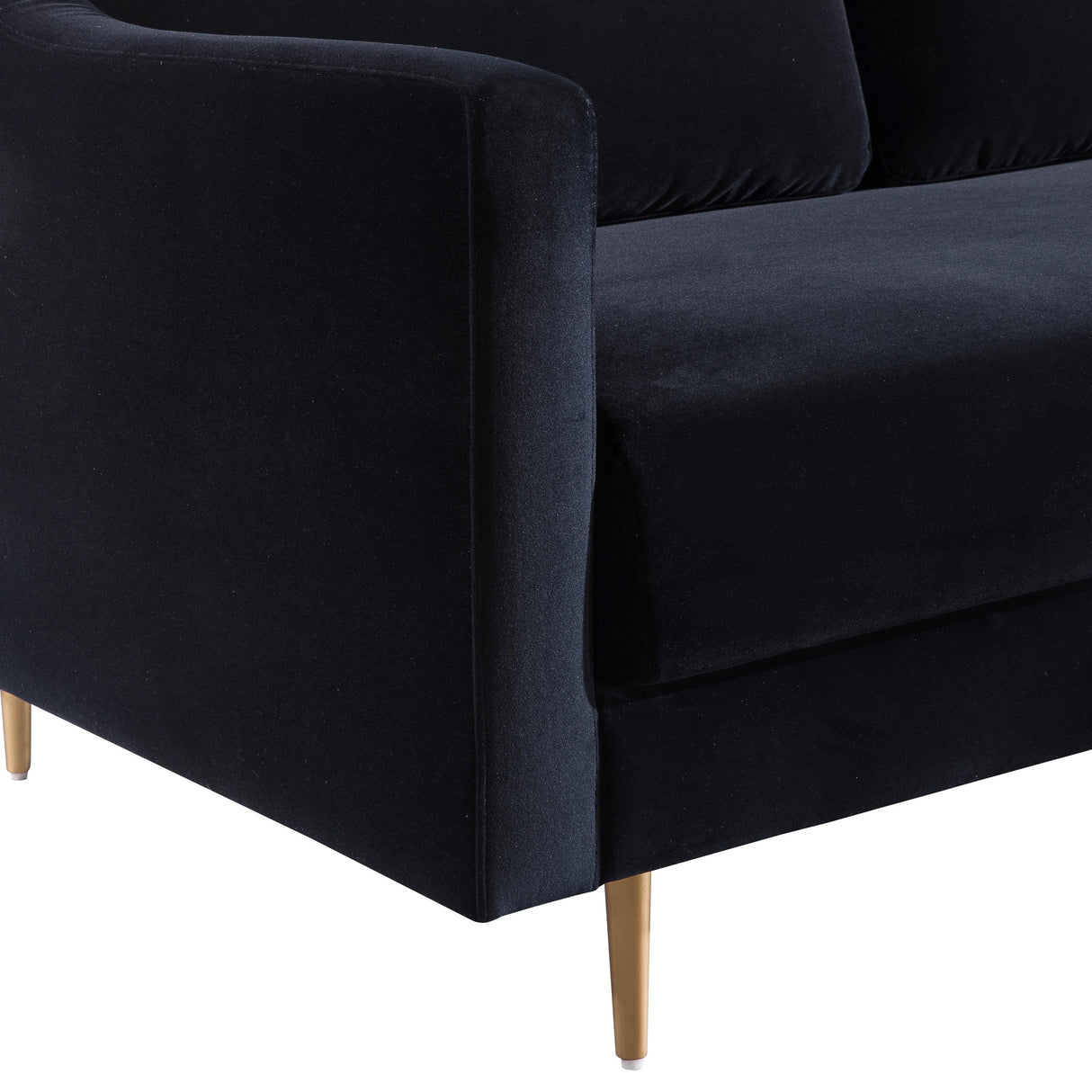 Milan Black Velvet Sofa by TOV Furniture at Eve Furniture