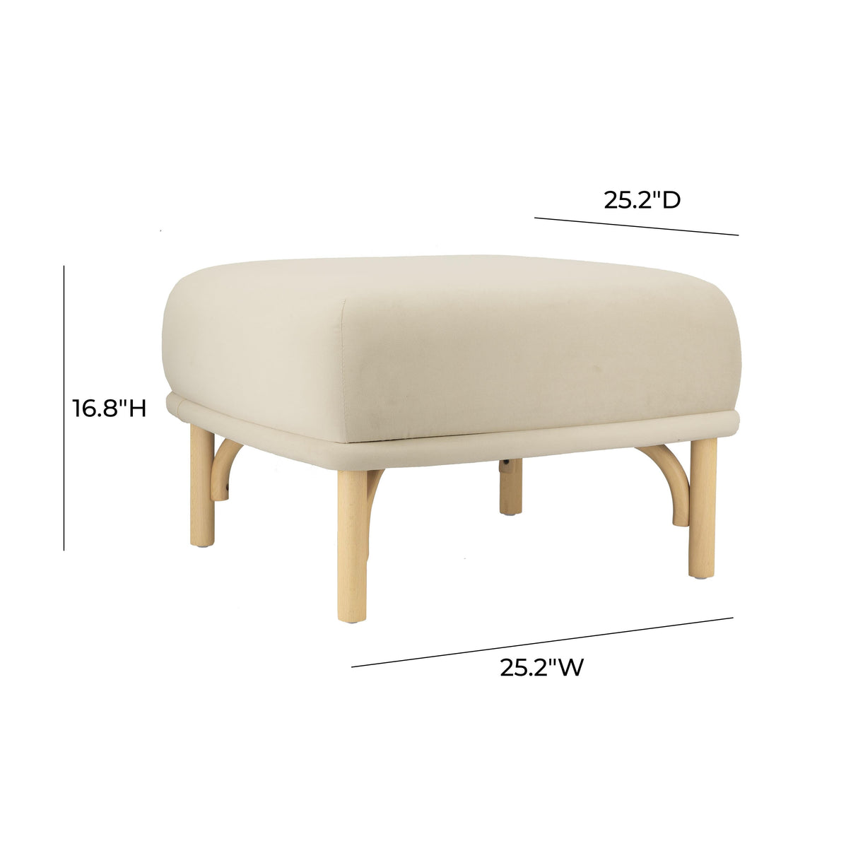 Desiree Velvet Ottoman by TOV Furniture at Eve Furniture