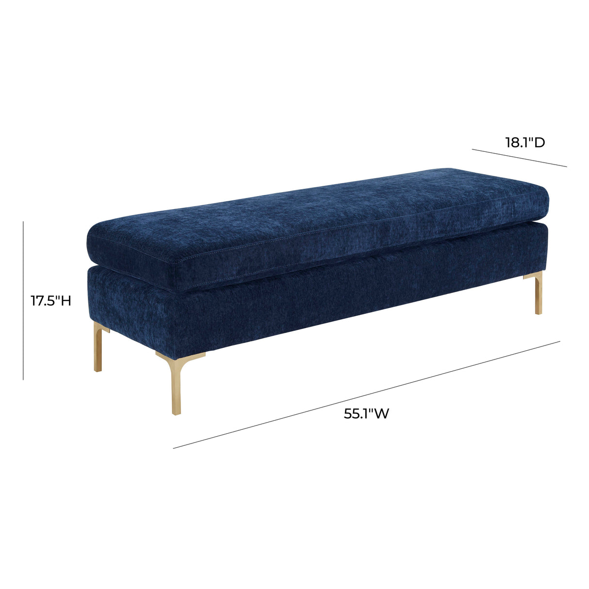 Delilah Velvet Bench by TOV Furniture at Eve Furniture