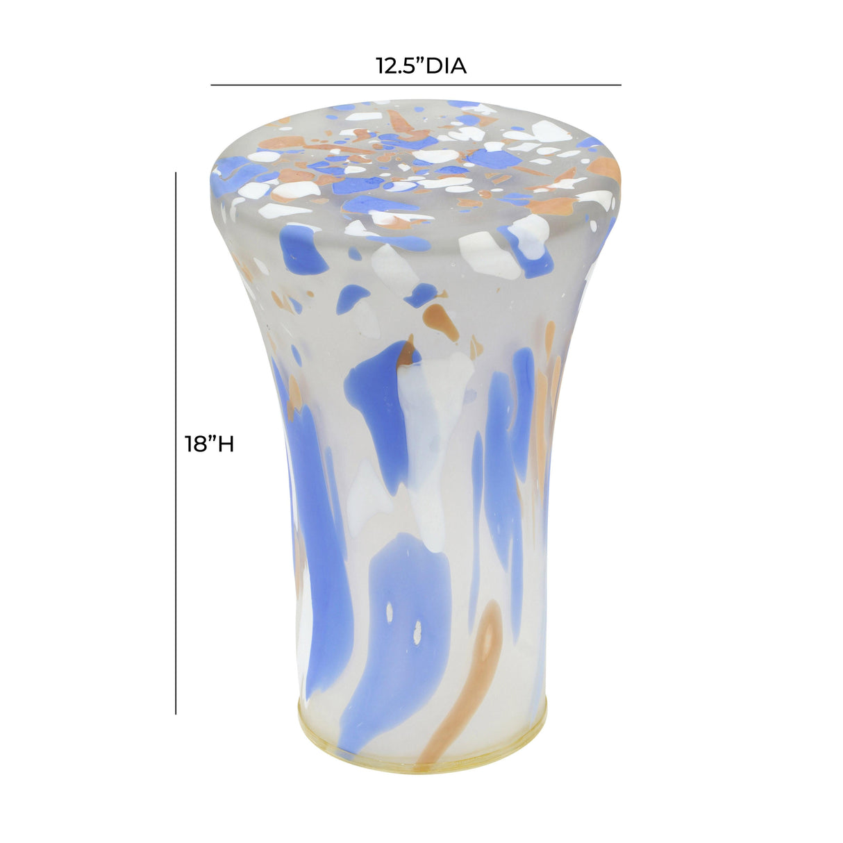 Journee Glass Side Table by TOV Furniture at Eve Furniture