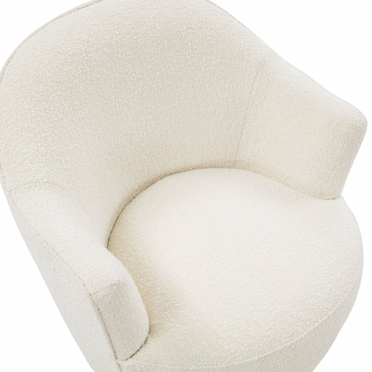 Skyla Cream Boucle Swivel Chair by TOV Furniture at Eve Furniture