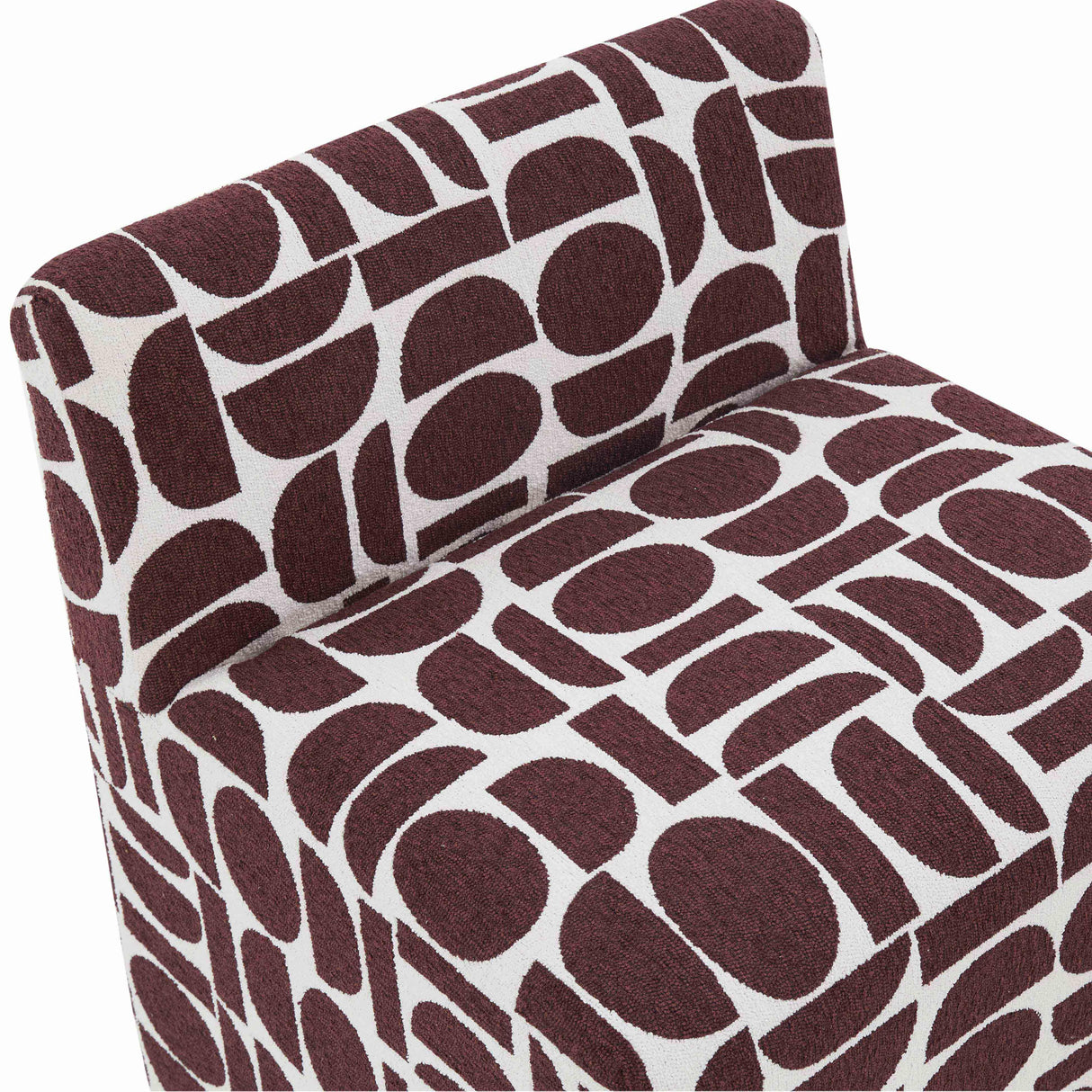 Pippa Geometric Jacquard Weave Stool by TOV Furniture at Eve Furniture
