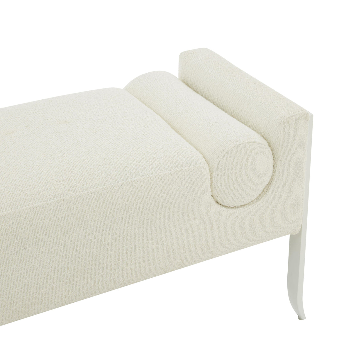 Ines Cream Boucle Bench by TOV Furniture at Eve Furniture