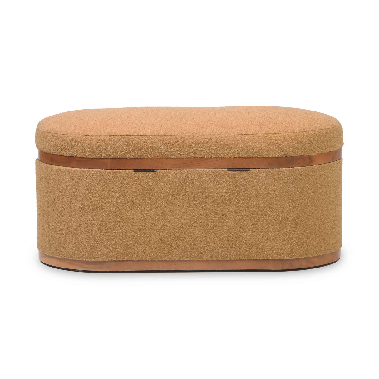 Olivier Boucle Oval Storage Ottoman by TOV Furniture at Eve Furniture