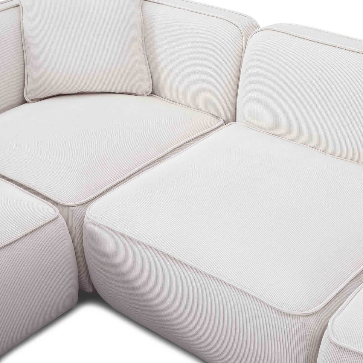 Travie Performance Corduroy Velvet Modular L-Sectional by TOV Furniture at Eve Furniture