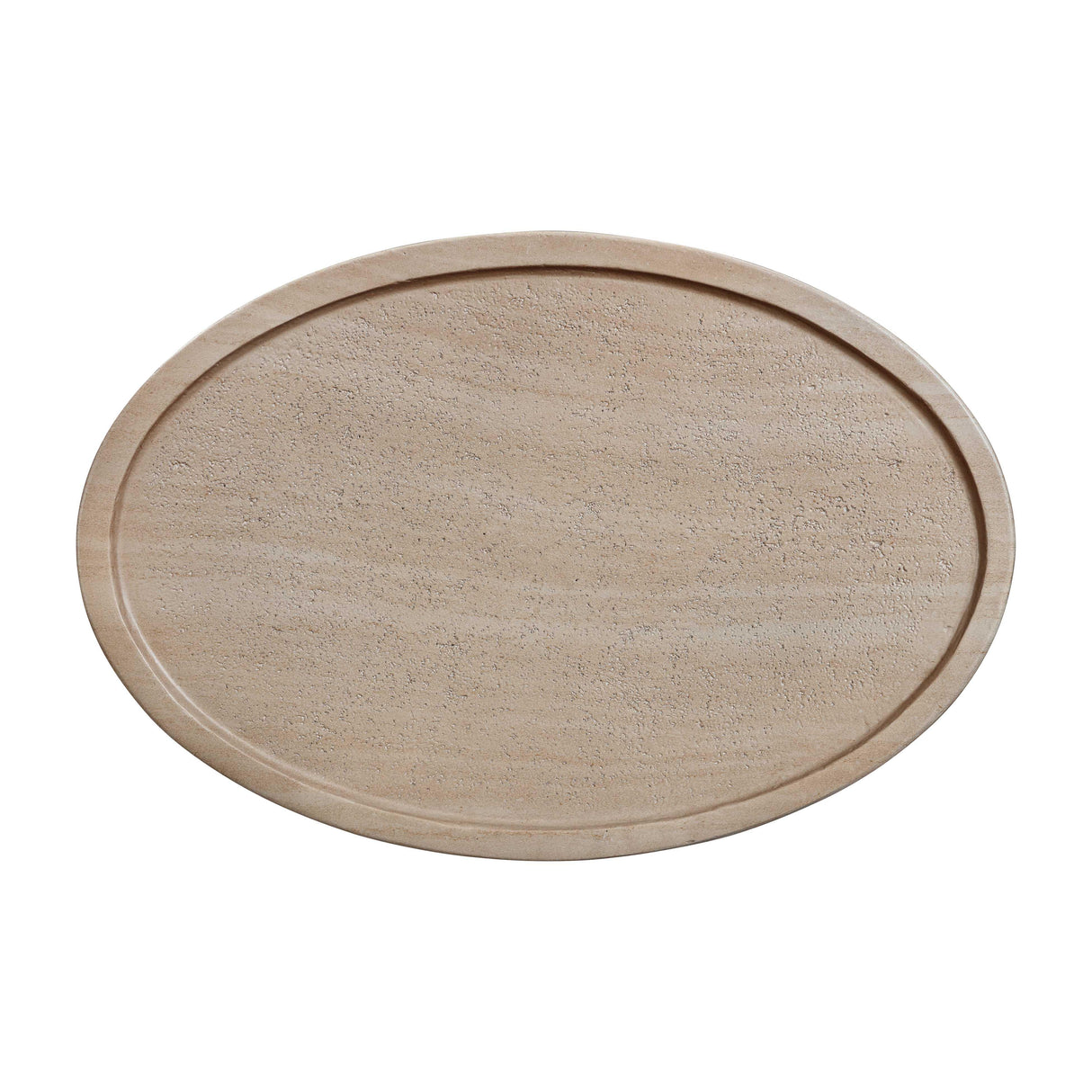 Eclipse Textured Faux Travertine Indoor / Outdoor Side Table by TOV Furniture at Eve Furniture