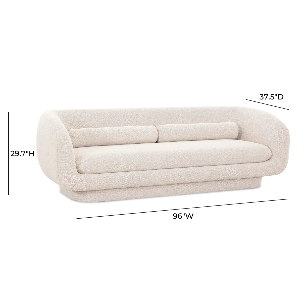 Simone Cream Boucle Sofa by TOV Furniture at Eve Furniture