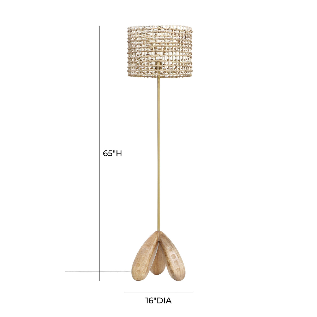 Alondra Wooden Floor Lamp by TOV Furniture at Eve Furniture