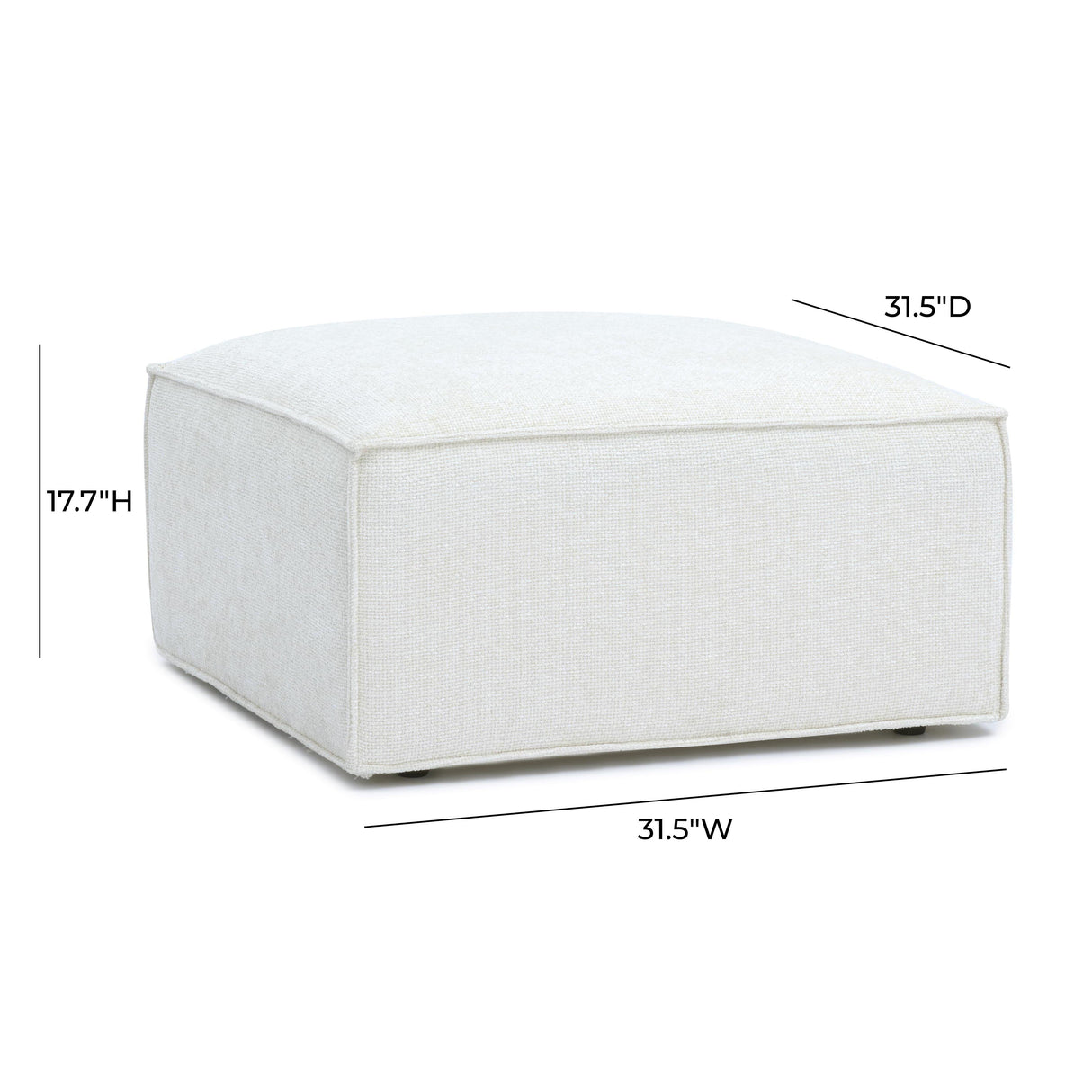 Mindy Chenille Basketweave Ottoman by TOV Furniture at Eve Furniture