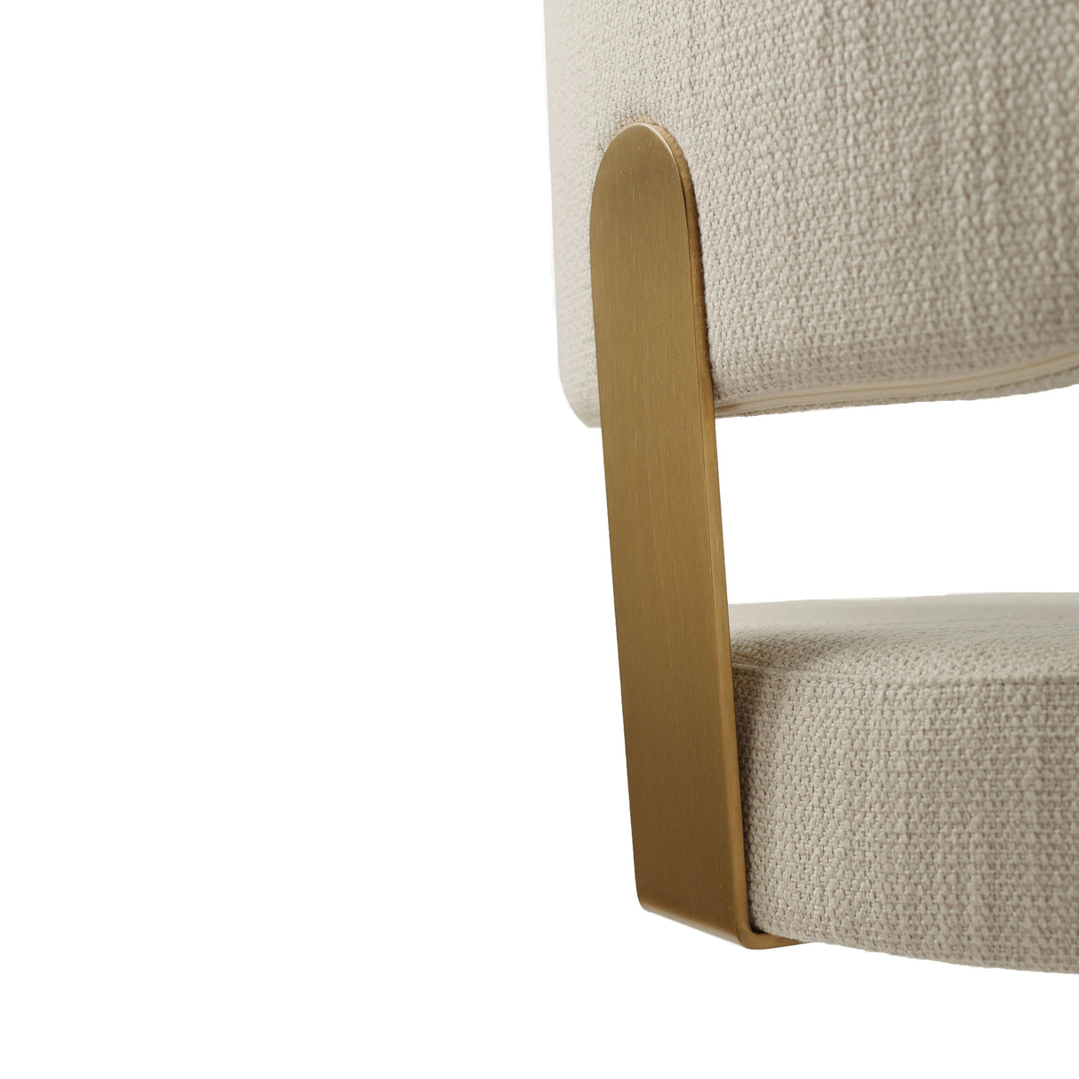 Primrose Cream Textured Performance Fabric Adjustable Stool by TOV Furniture at Eve Furniture