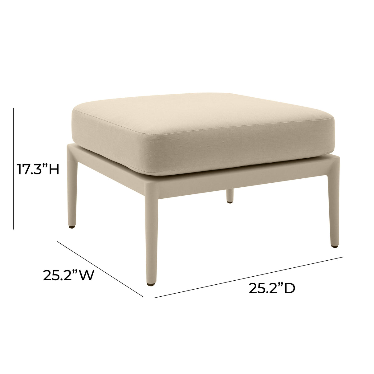 Kapri Outdoor Ottoman by TOV Furniture at Eve Furniture