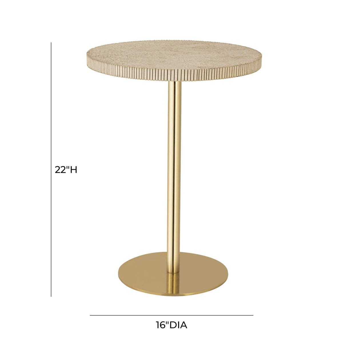 Fiona Gold Stone Side Table by TOV Furniture at Eve Furniture