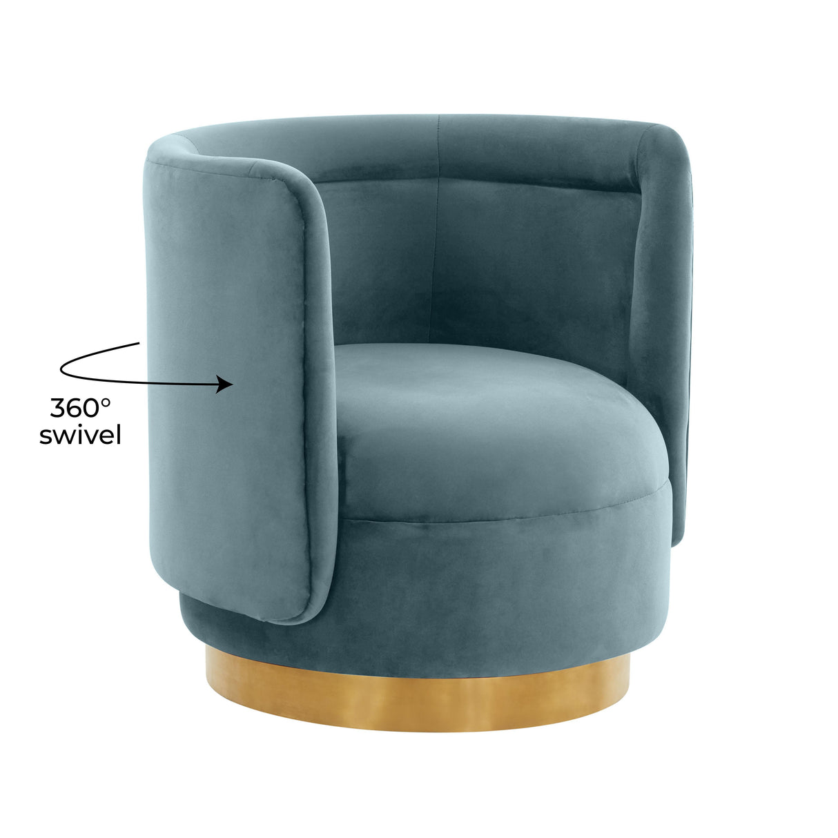 Remy Velvet Swivel Chair by TOV Furniture at Eve Furniture