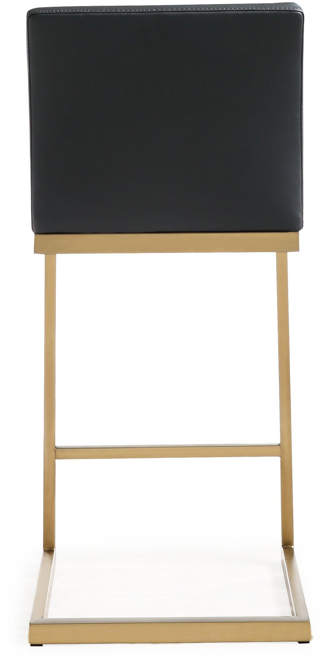 Parma Performance Vegan Leather and Gold Stainless Steel Counter Stool - Set of 2 by TOV Furniture at Eve Furniture