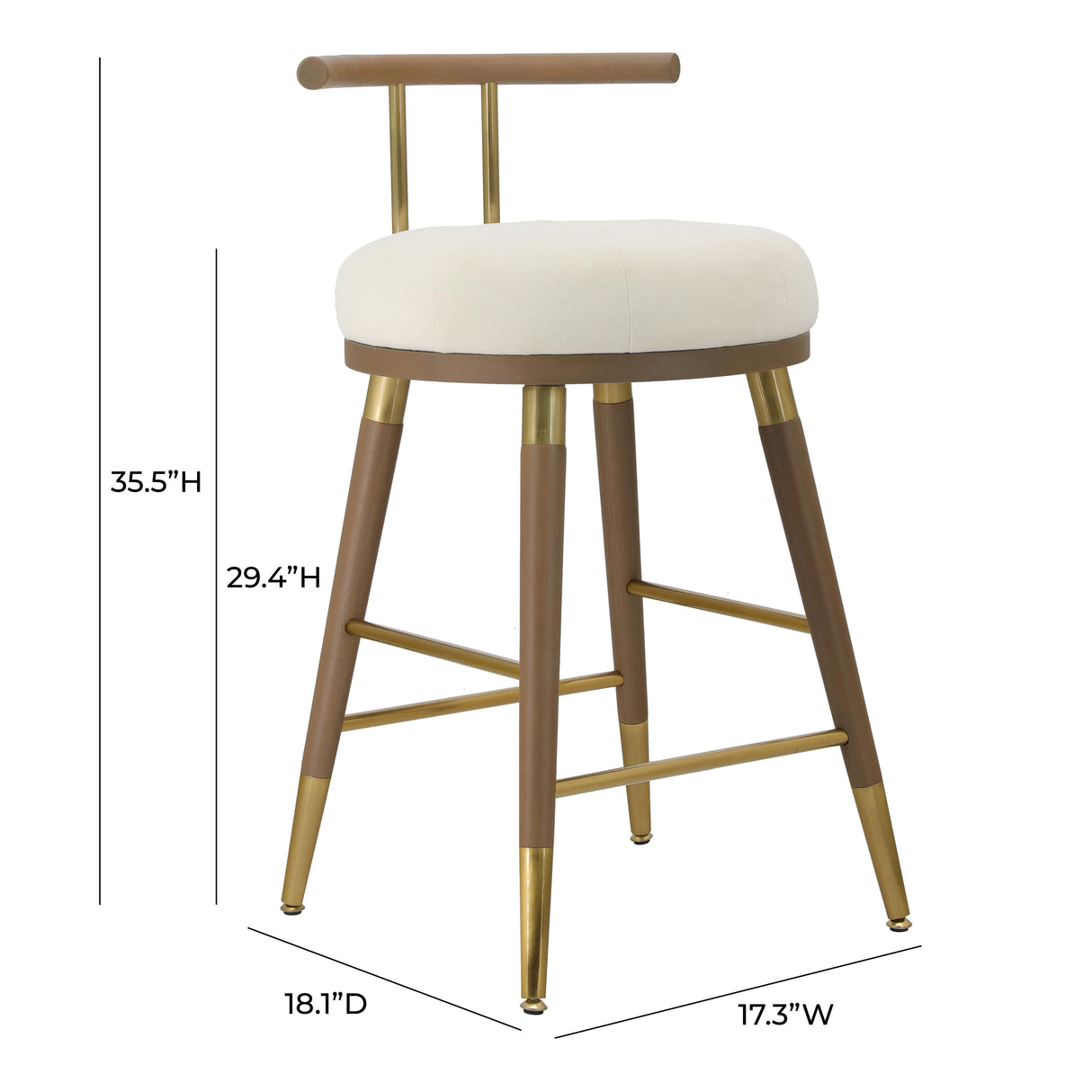 Juniper Velvet Stool by TOV Furniture at Eve Furniture
