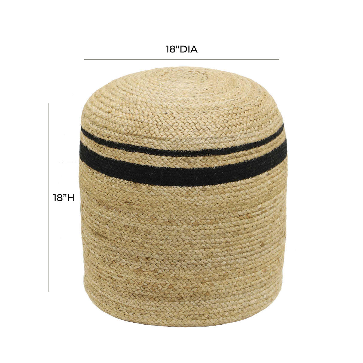 Emerge Round Pouf by TOV Furniture at Eve Furniture