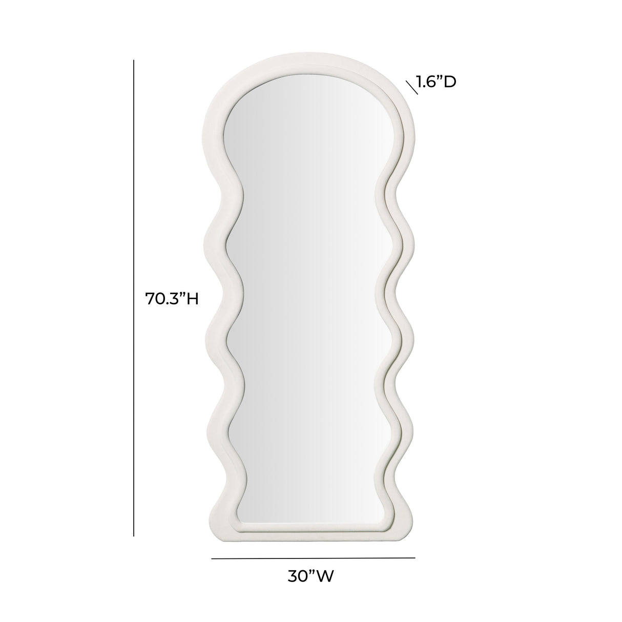 Rhodes Velvet 70" Floor Mirror by TOV Furniture at Eve Furniture