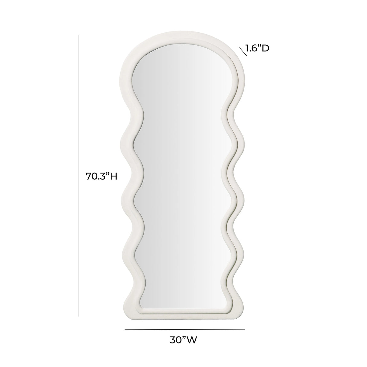 Rhodes Velvet 70" Floor Mirror by TOV Furniture at Eve Furniture