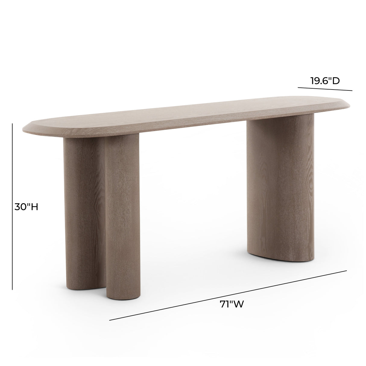 Rhema Washed Ash Console Table by TOV Furniture at Eve Furniture