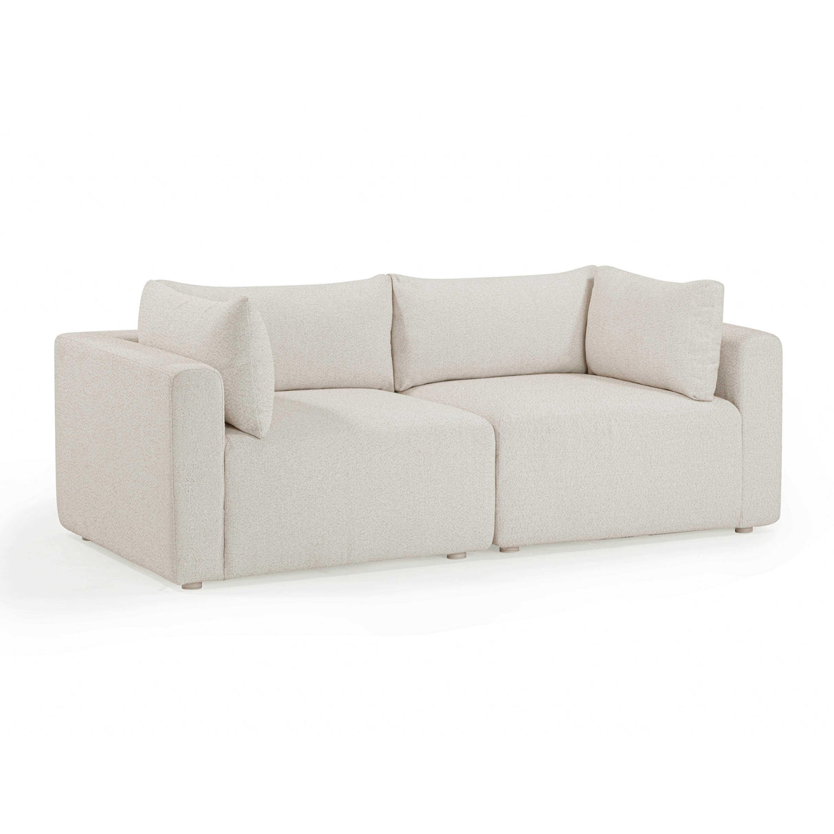 Hangover Cream Outdoor Modular Loveseat by TOV Furniture at Eve Furniture