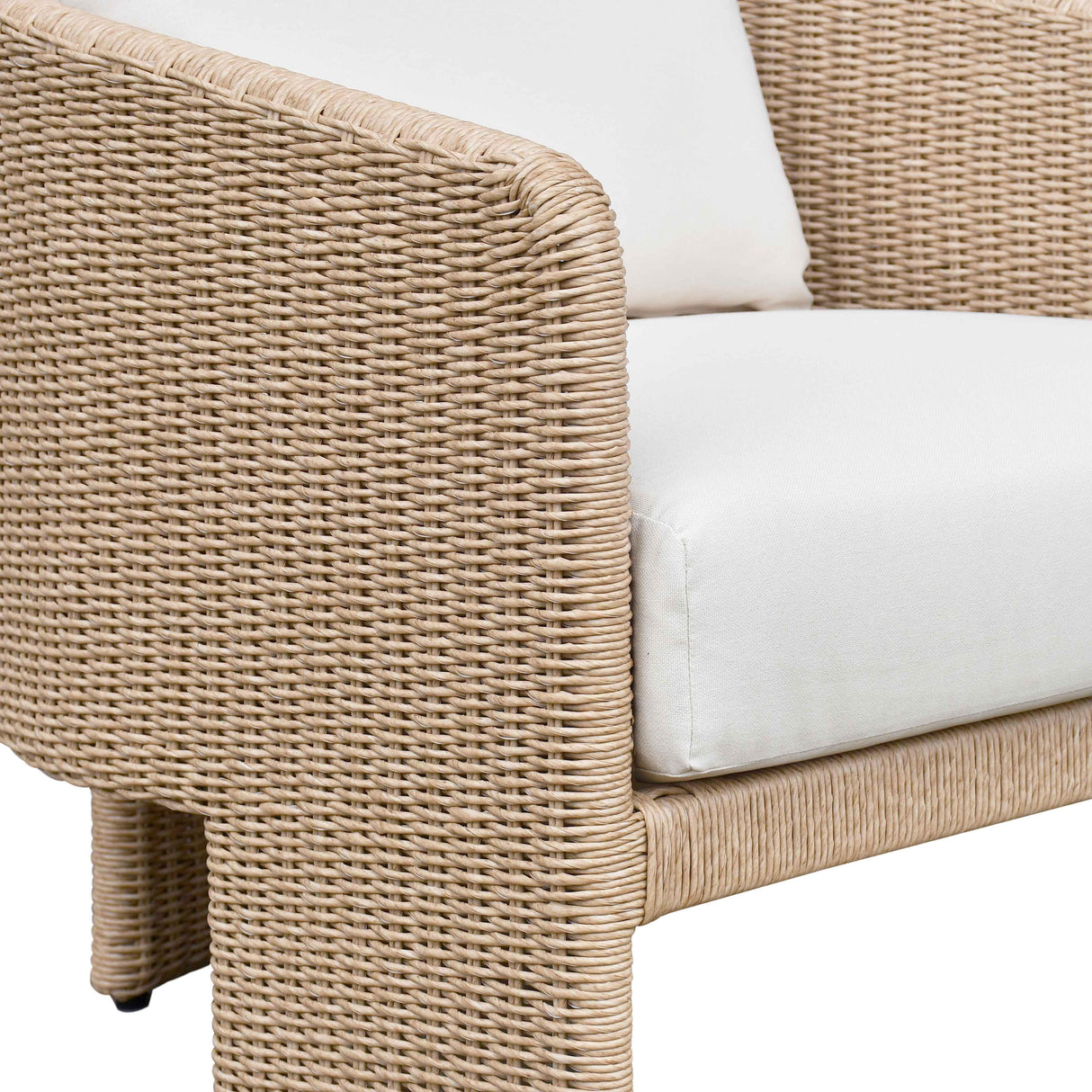 Alexa Rattan Performance Fabric Outdoor Armchair by TOV Furniture at Eve Furniture