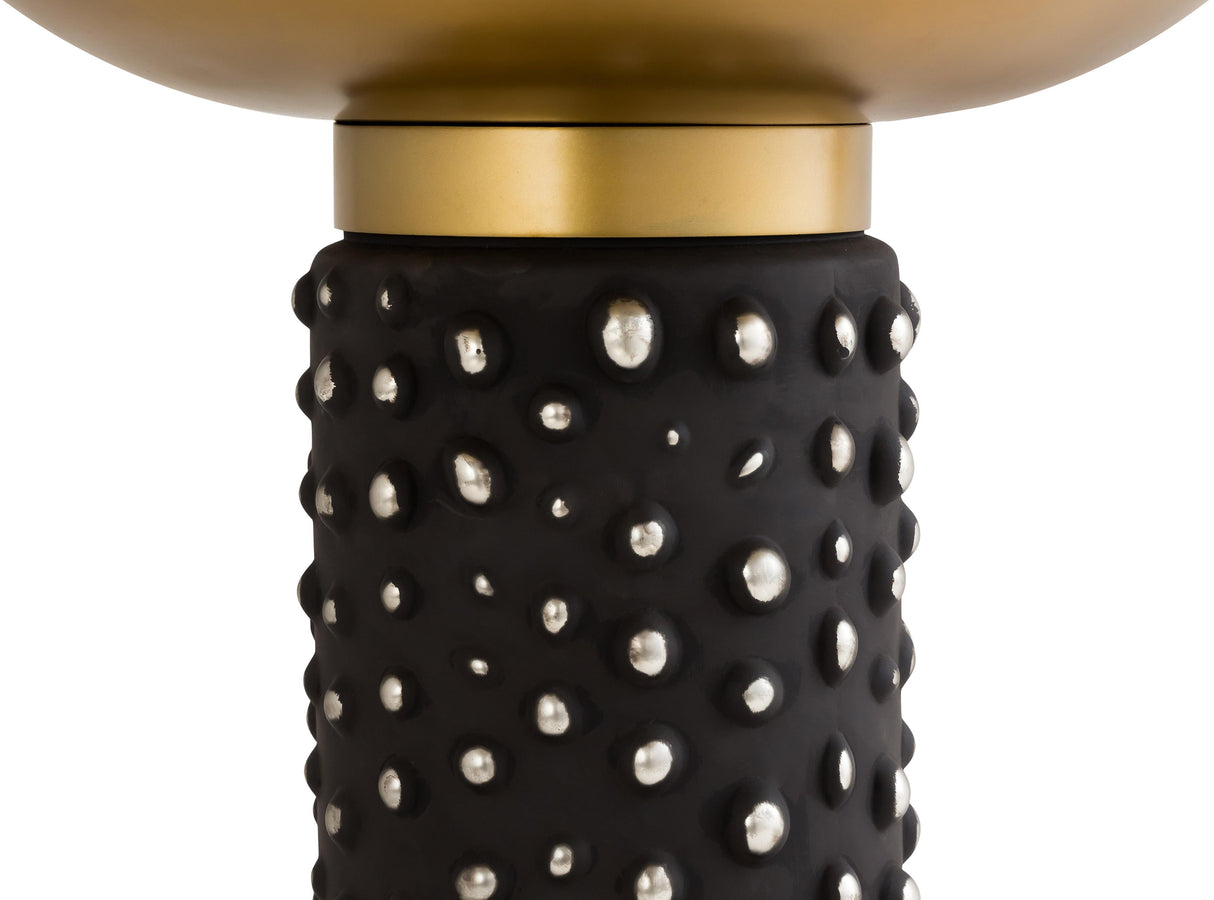 Blaze Glass and Brass Side Table by TOV Furniture at Eve Furniture