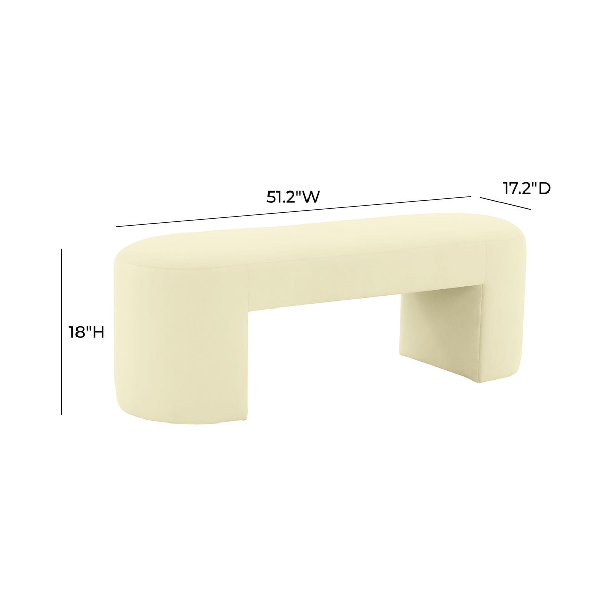 Elena Velvet Bench by TOV Furniture at Eve Furniture