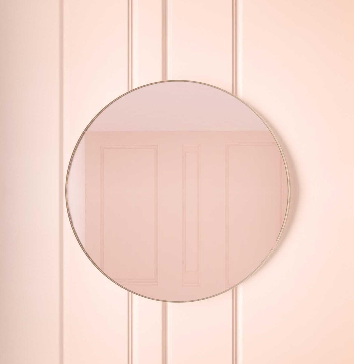 Rella Brass 23" Round Wall Mirror by TOV Furniture at Eve Furniture