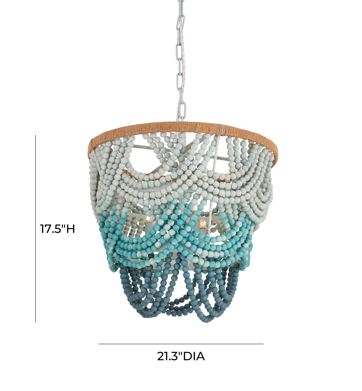 Jade Beaded Chandelier by TOV Furniture at Eve Furniture