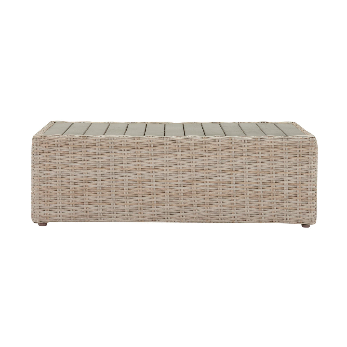 Cali Natural Wicker Outdoor Ottoman / Coffee Table by TOV Furniture at Eve Furniture